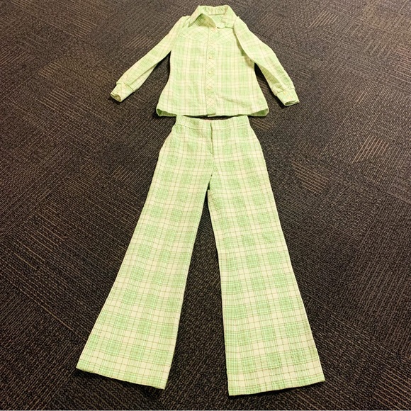 Vintage | 70s | plaid leisure suit - Picture 3 of 7